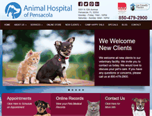 Tablet Screenshot of animalhospitalofpensacola.com